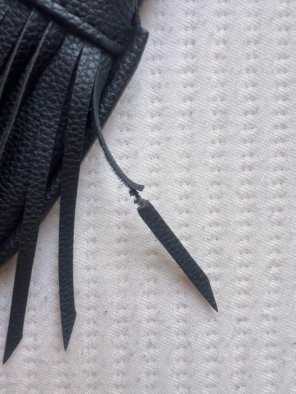 Black Fringe Shoulder Bag - Picture 2 of 4